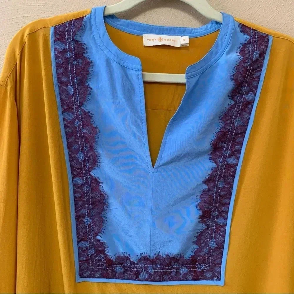 Tory Burch Silk Blouse Size 10 Silk
